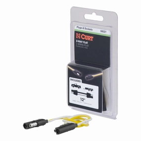 2-Way Flat Connector Plug & Socket With 12 inch Wires