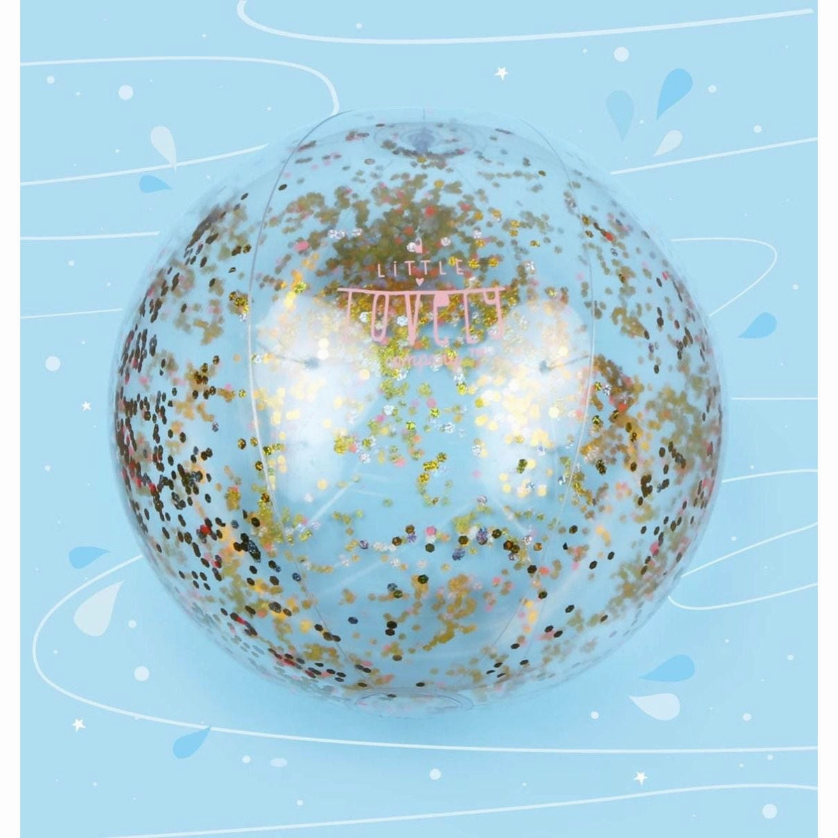 A Little Lovely Company Inflatable Beach Ball Glitter