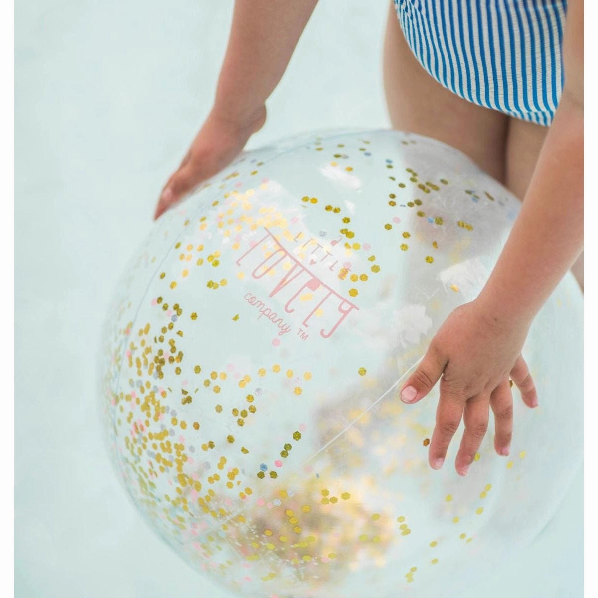A Little Lovely Company Inflatable Beach Ball Glitter