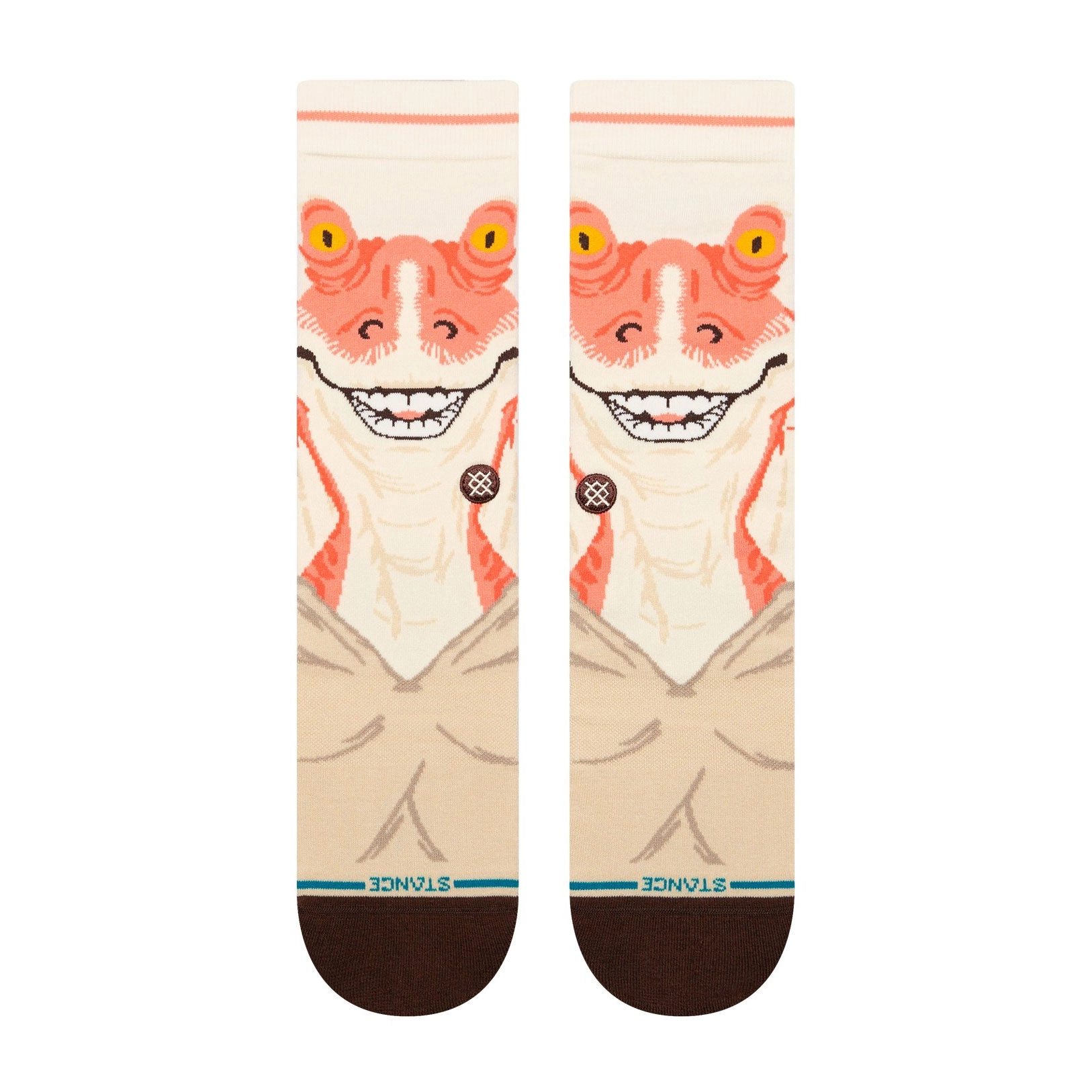 Adult Crew Socks - Jar Jar Crew - Vintage White