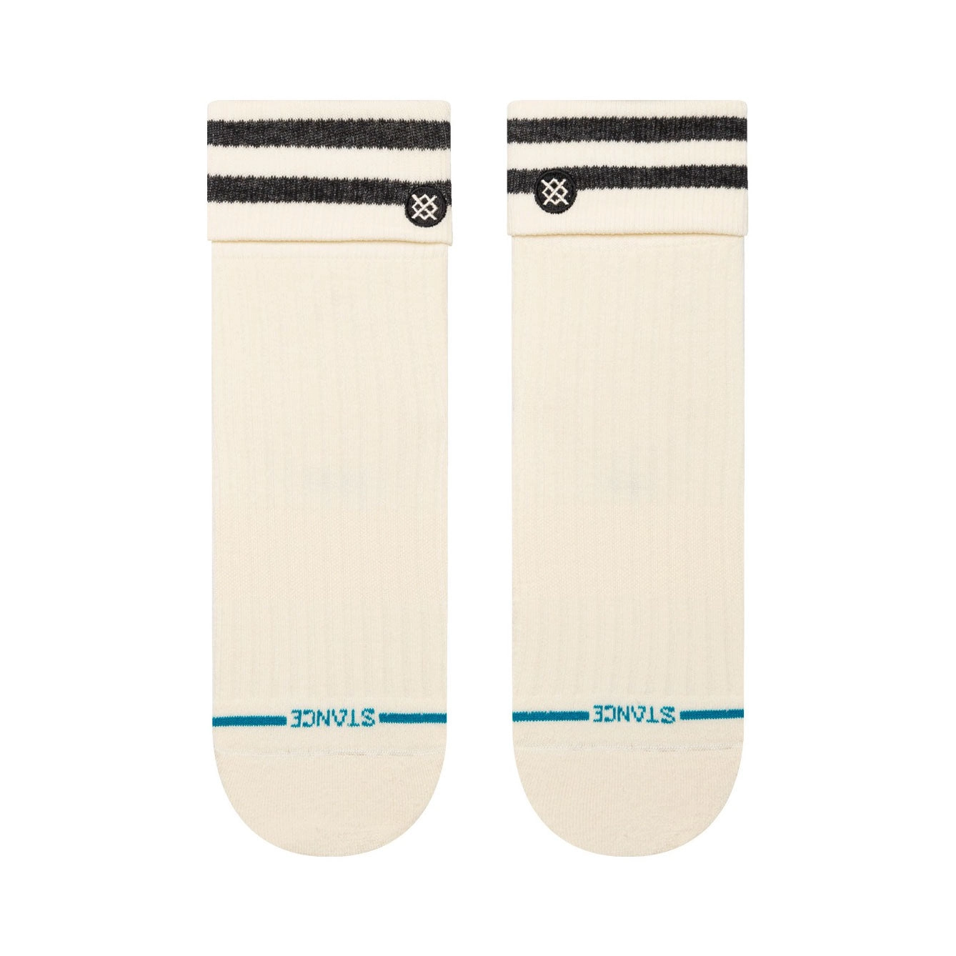 Adult Quarter Socks - Roll Cuff Quarter - Canvas