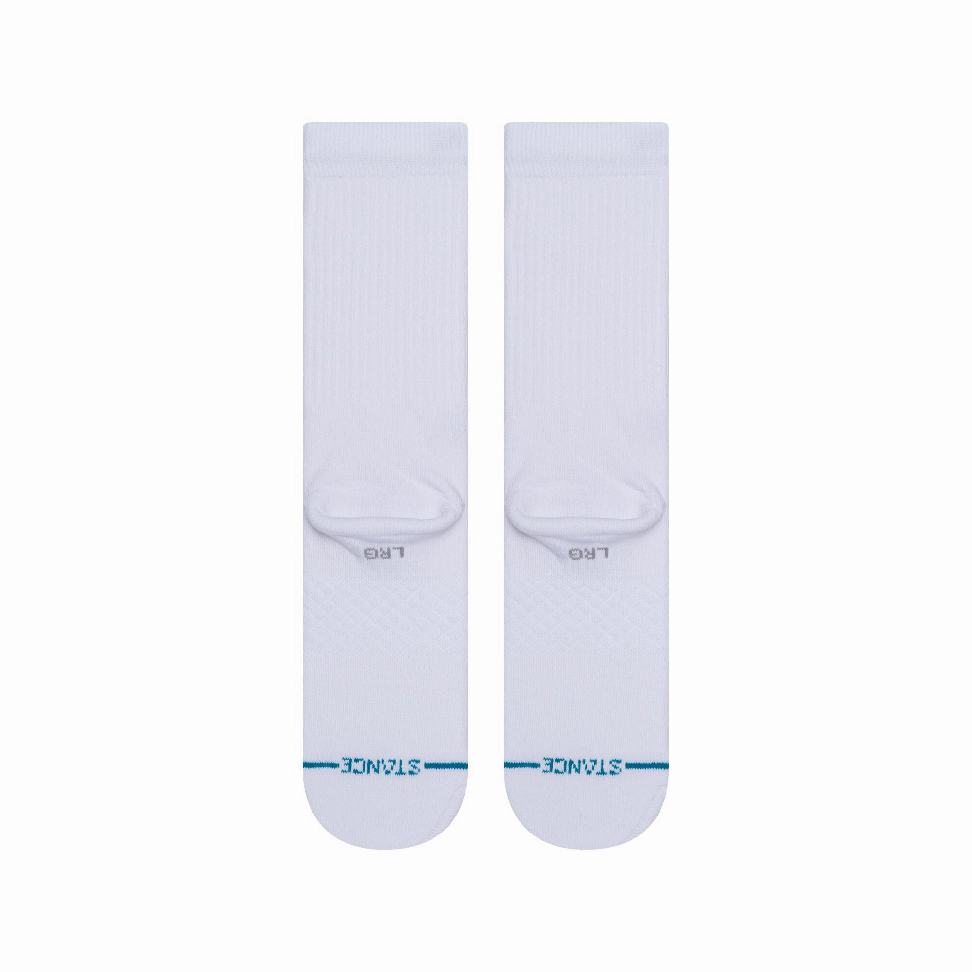 Adult Crew Socks - Icon - White / Black Logo
