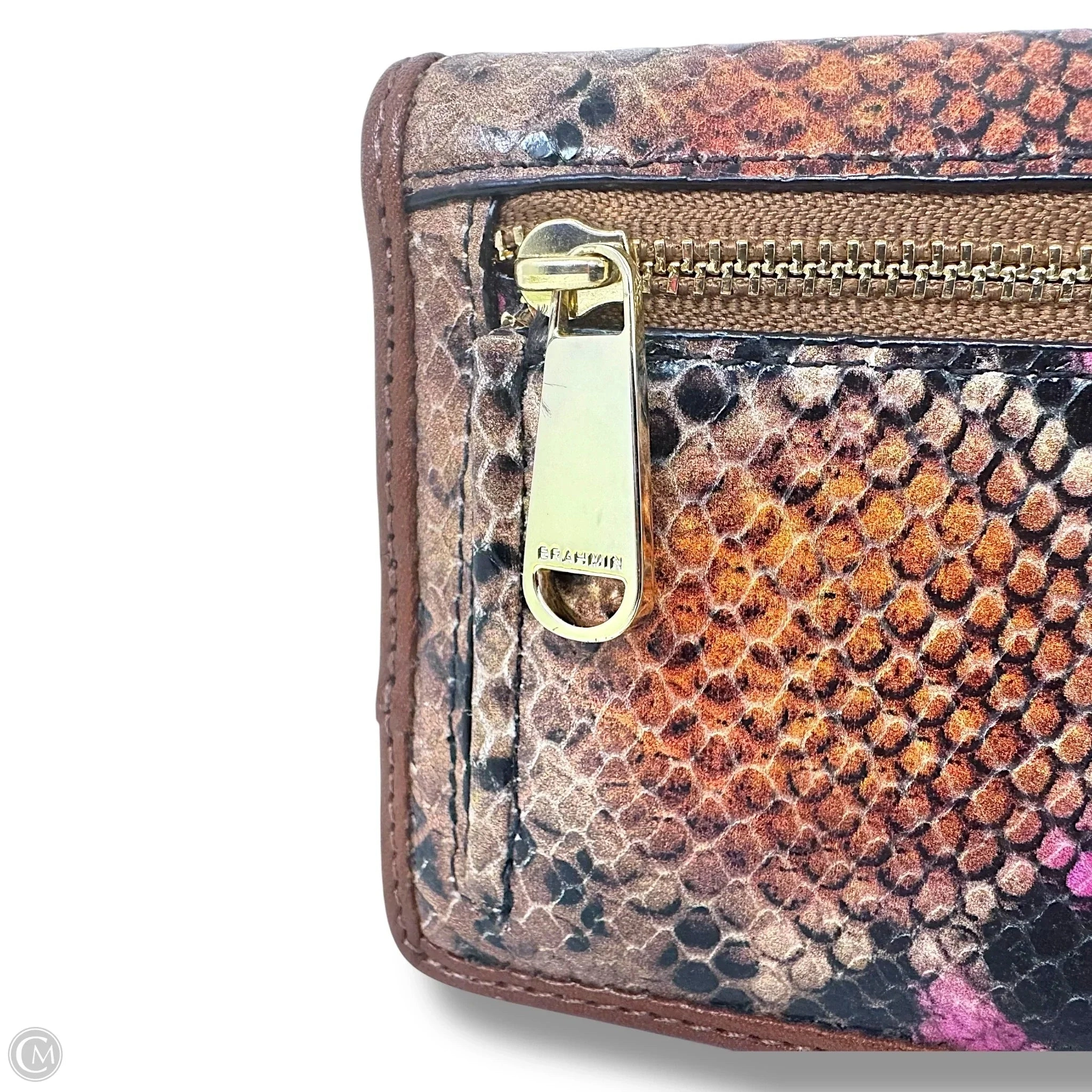 Ady Wallet Designer By Brahmin In Marmalade Tangelo, Size: Large