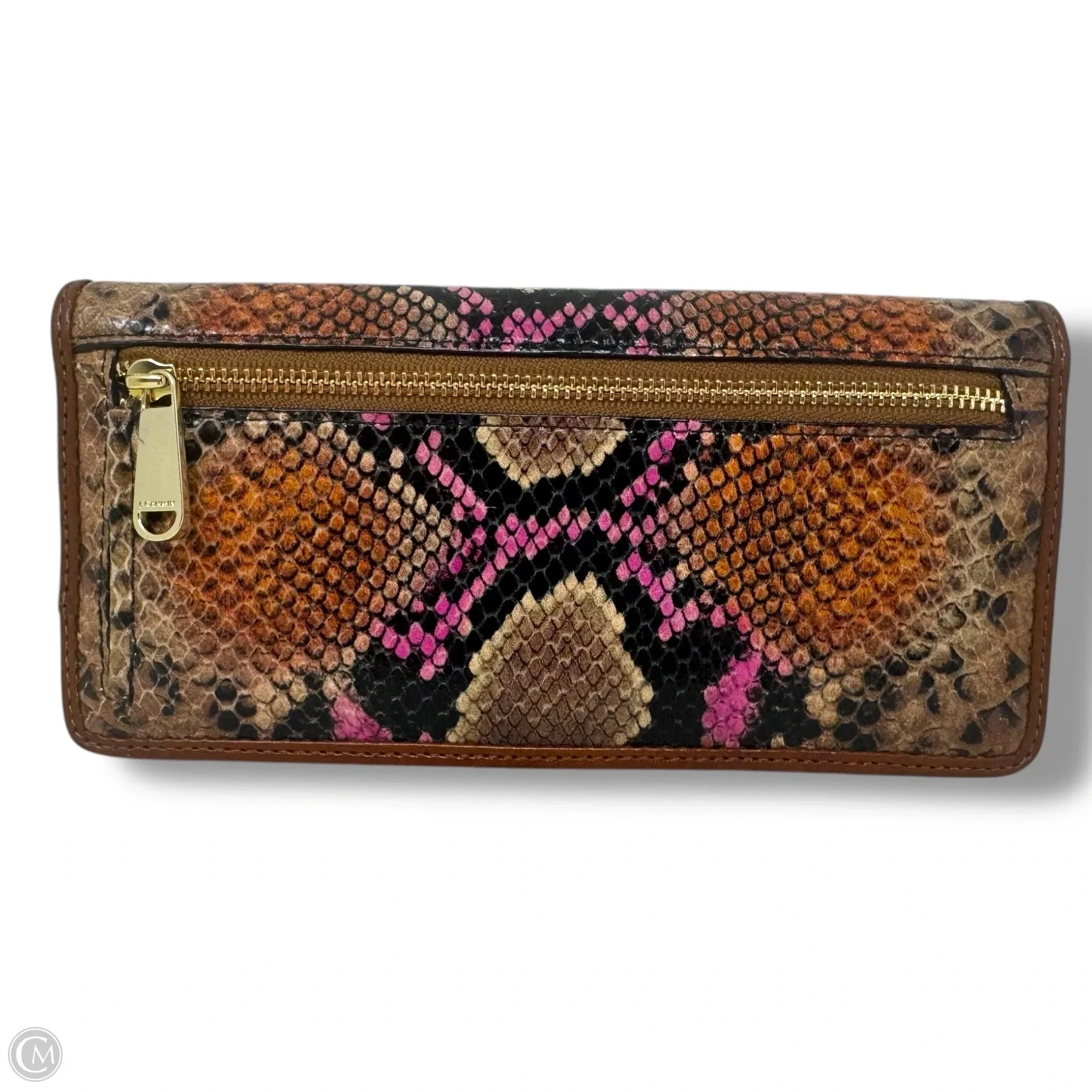 Ady Wallet Designer By Brahmin In Marmalade Tangelo, Size: Large