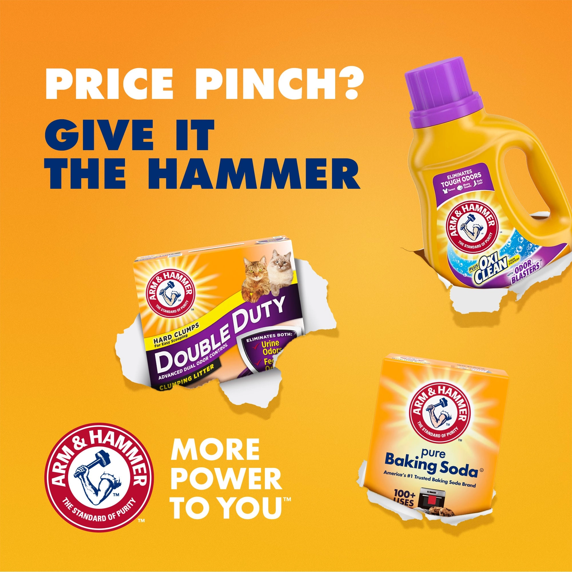 ARM & HAMMER SLIDE Easy Clean-Up Multi-Cat Clumping Cat Litter, 28 lb