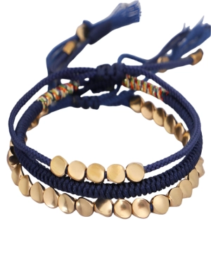 Blue Copper Beads Bracelet Set