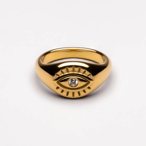 Evil Eye Signet Ring