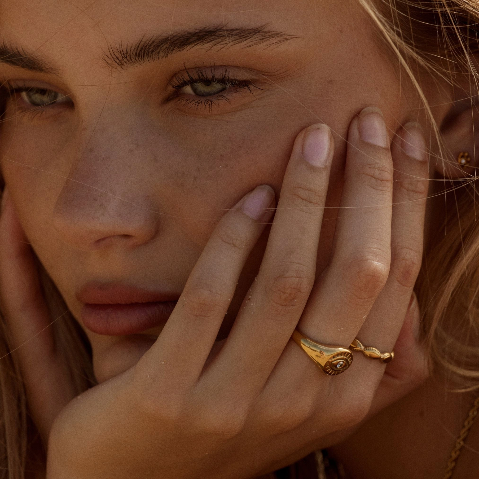 Evil Eye Signet Ring