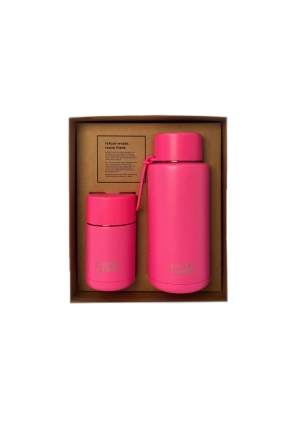 Frank Green Ceramic The Essentials Gift Set Neon Pink