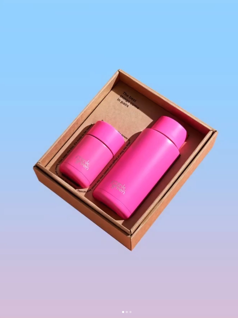 Frank Green Ceramic The Essentials Gift Set Neon Pink