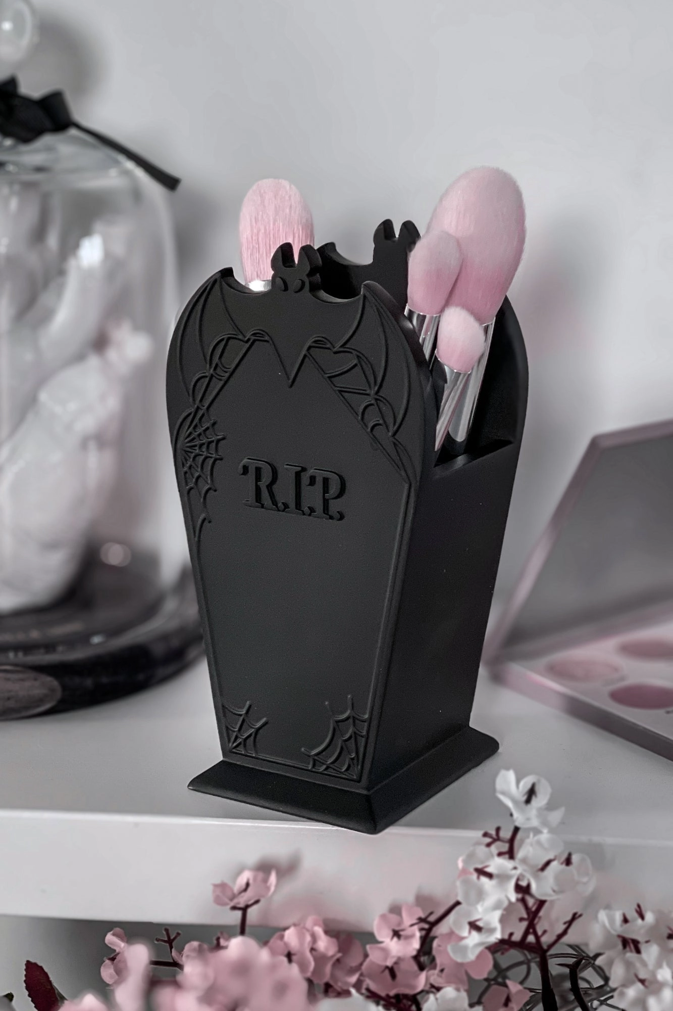 Gravestone Brush Holder