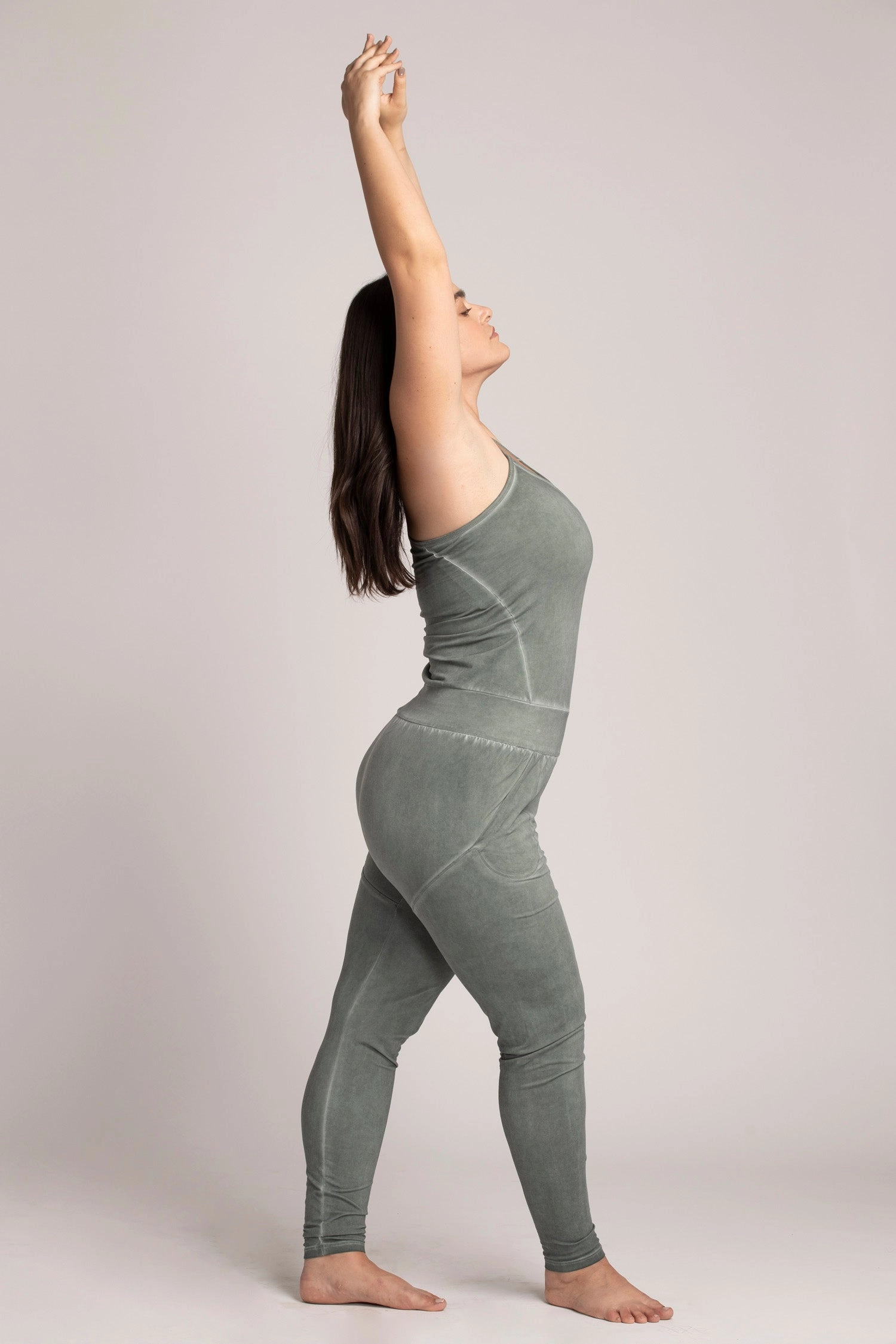 I'mPerfect Stonewash Long Jumpsuit 35%off