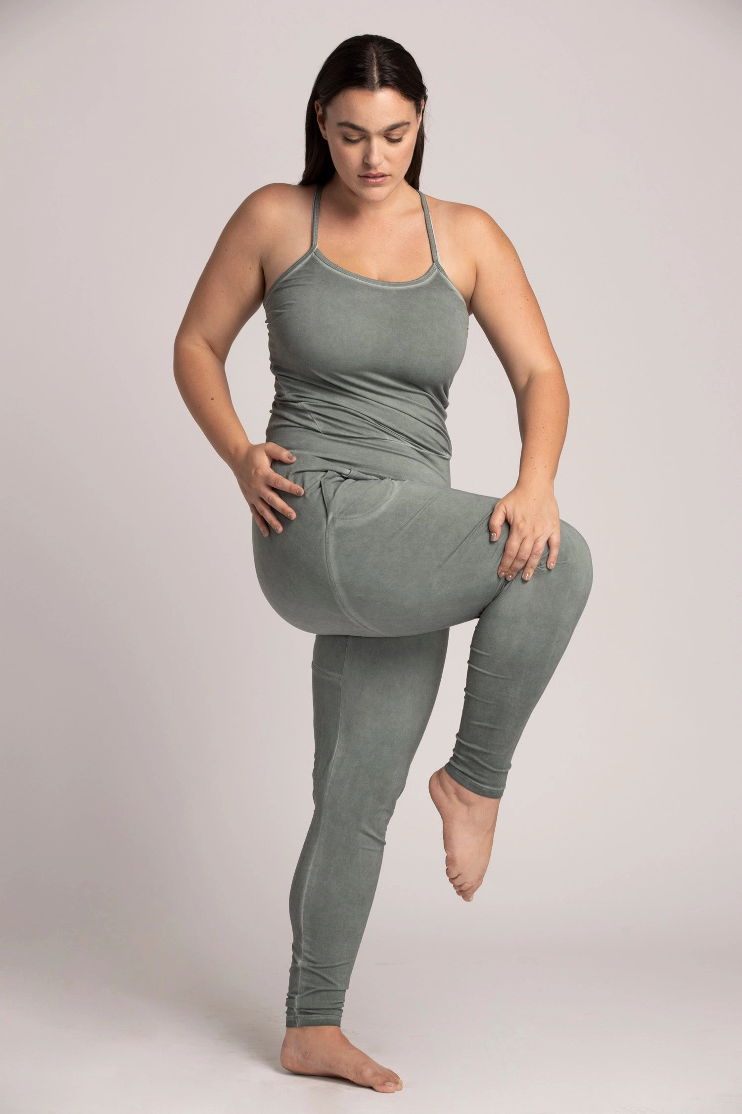 I'mPerfect Stonewash Long Jumpsuit 35%off