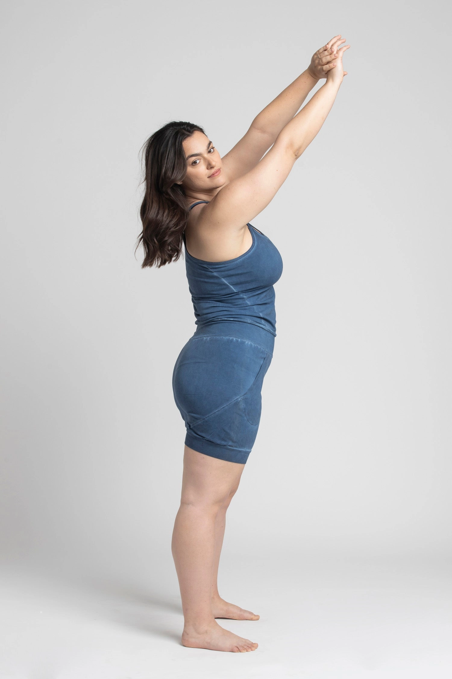 I'mPerfect Stonewash Short Yoga Jumpsuit 35%off