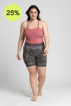 I'mPerfect Stonewash Slouchy Yoga Shorts 25%off