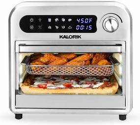 Kalorik Digital Air Fryer Oven 403oz Black and Stainless Steel Refurbished
