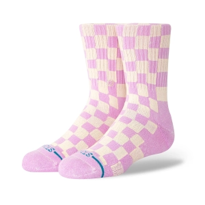 Kids' Crew Socks - Checkidy Check - Lilacice