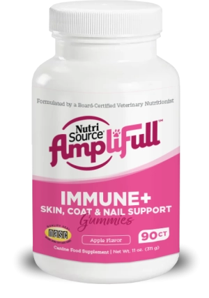 Nutrisource AmpliFull Immunity   Skin, Coat, Nails Dog Gummy Supplement
