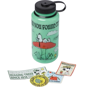 Peanuts x Parks Project Recycled Water Bottle and Sticker Pack