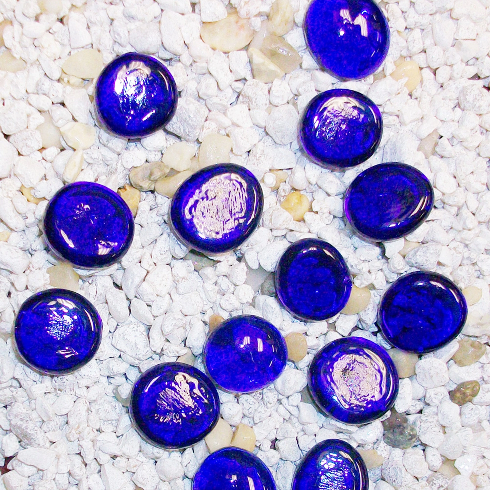 Penn Plax Gem Stones Blue Aquarium Marbles - 90pcs