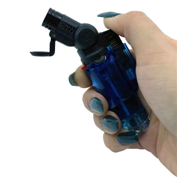 Pivot Head Torch Lighter with Flip Down Lid- 16 Pieces Per Retail Ready Display 22555