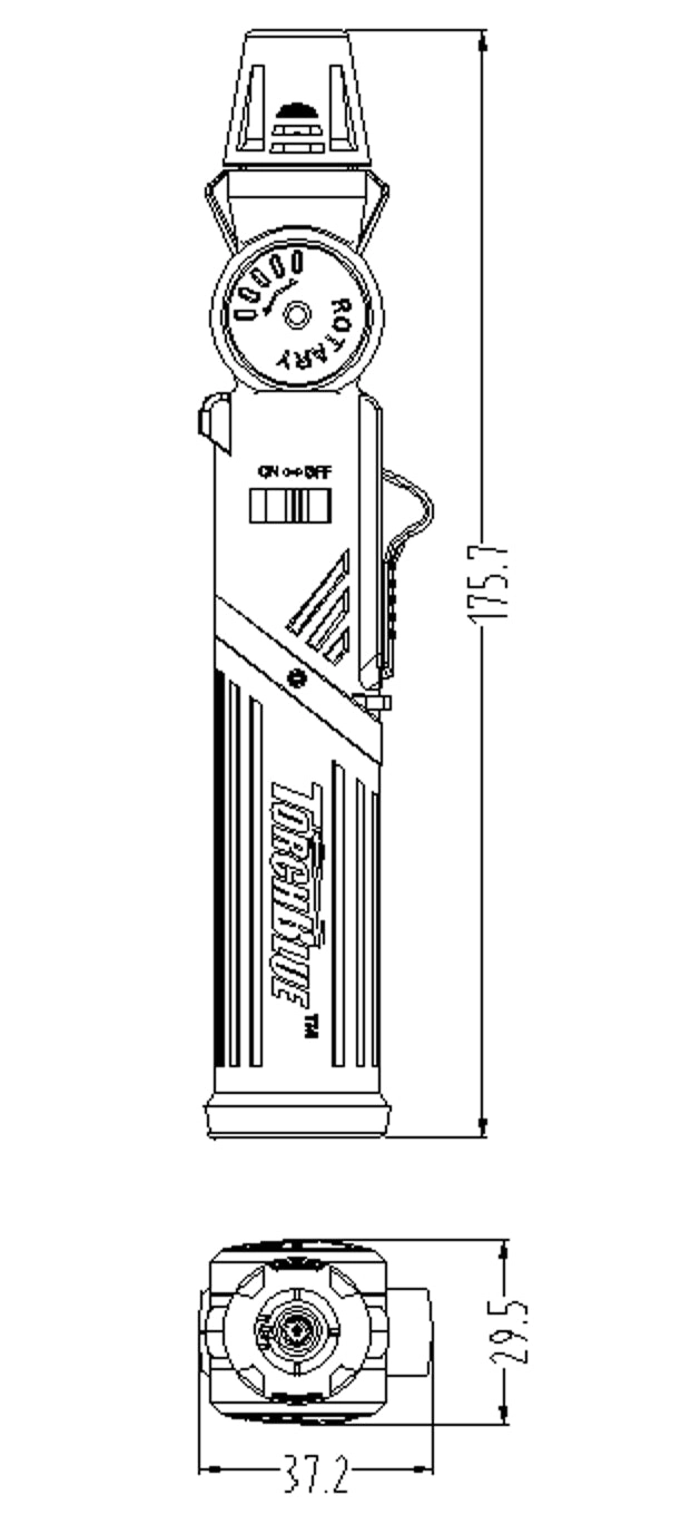 Pivot Head Torch Stick Lighter - 12 Pieces Per Retail Ready Display 23280