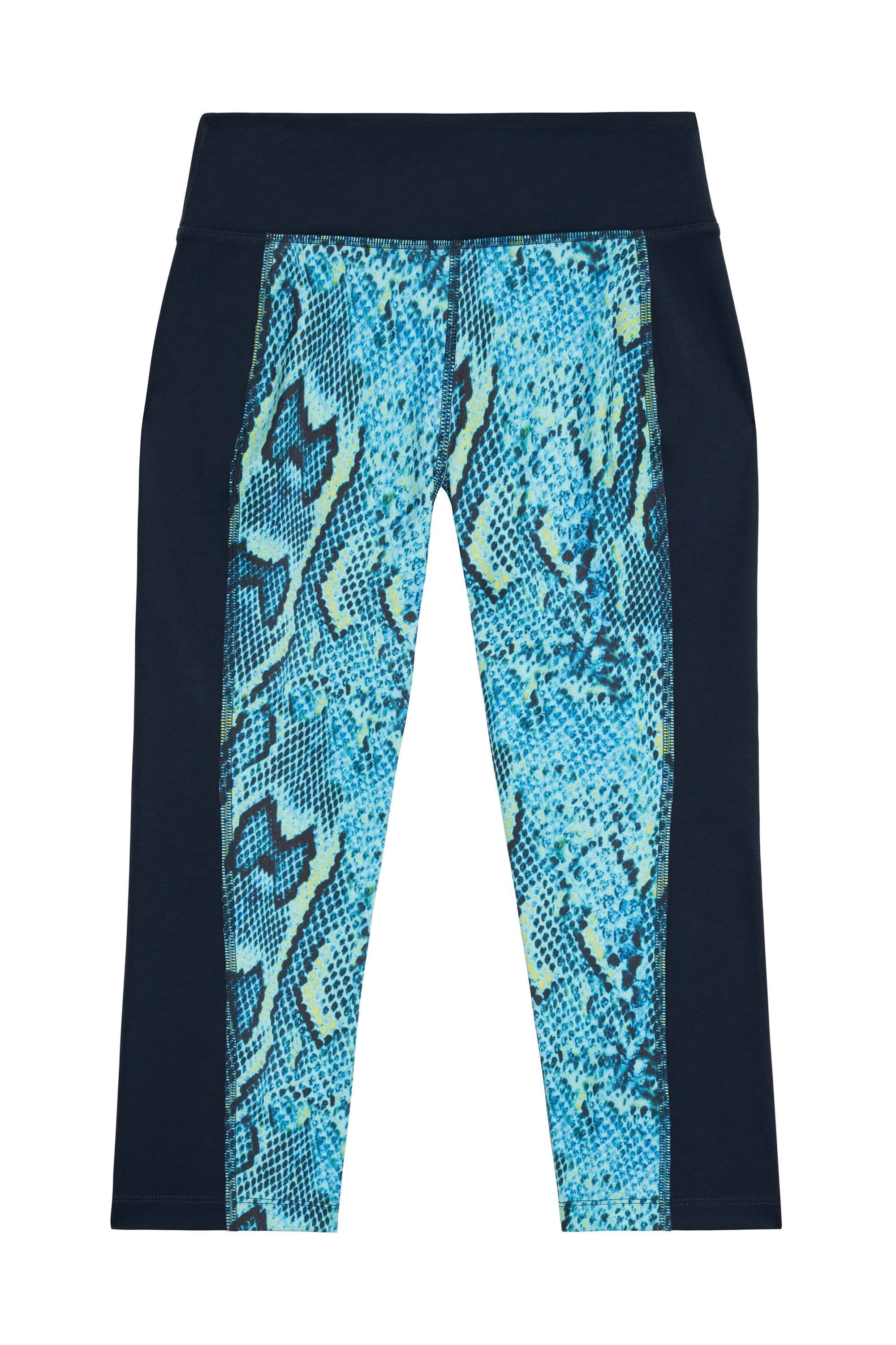 Printed Crop Leggings Snake Curve