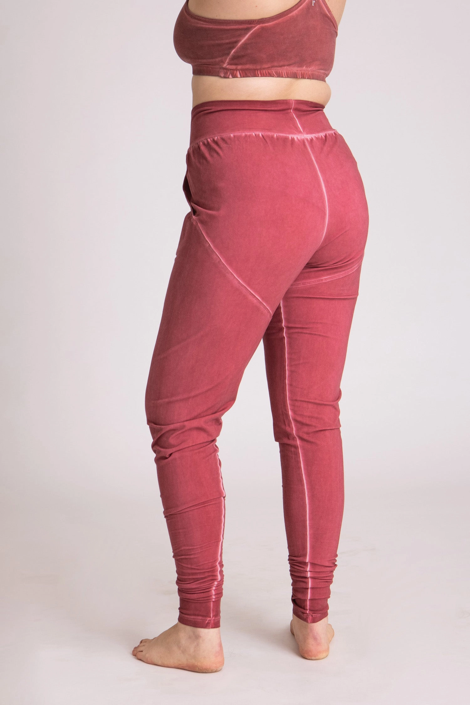Stonewash Extra Long Slouchy Pants