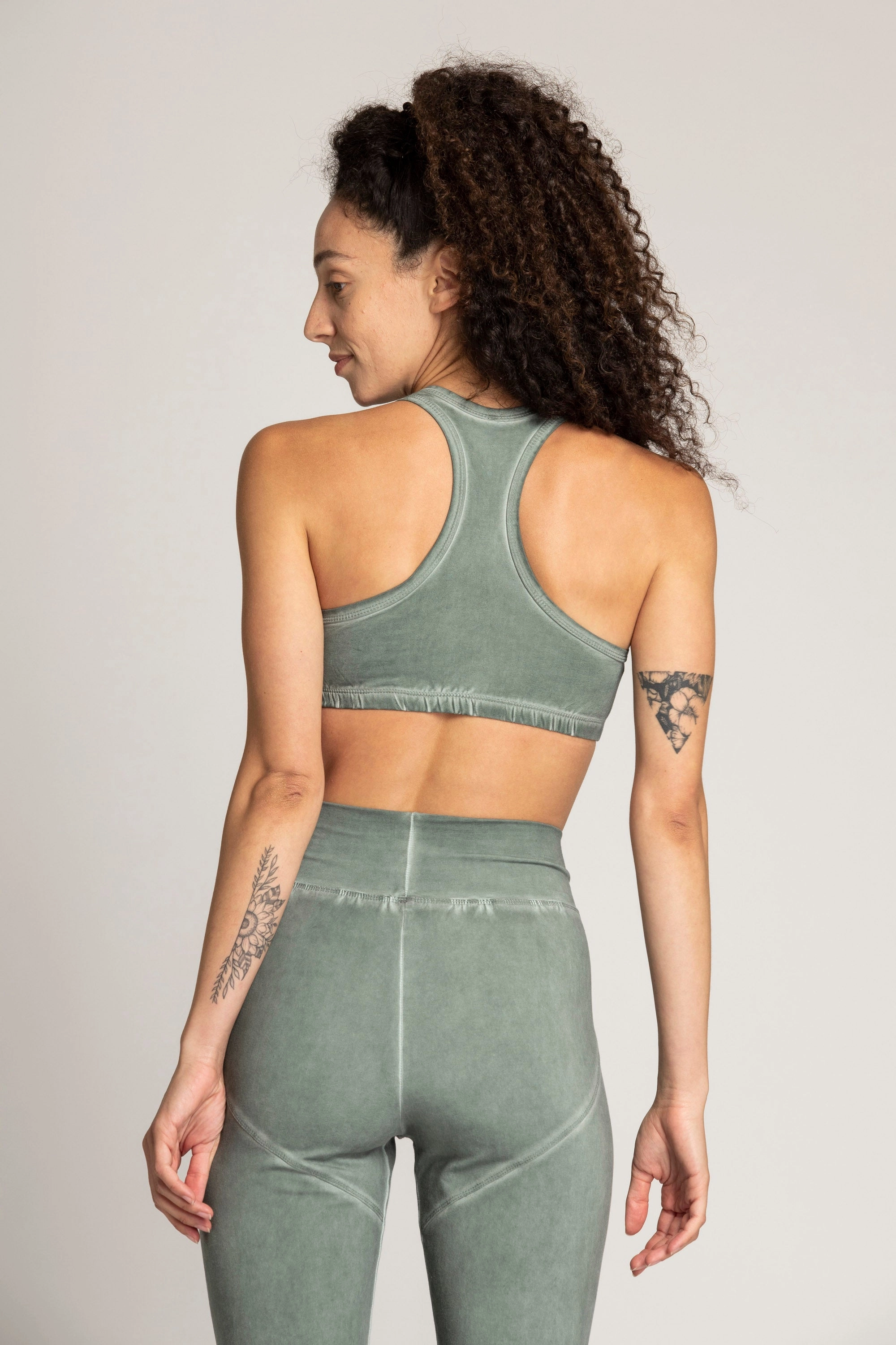 Stonewash Racer-Back Bra