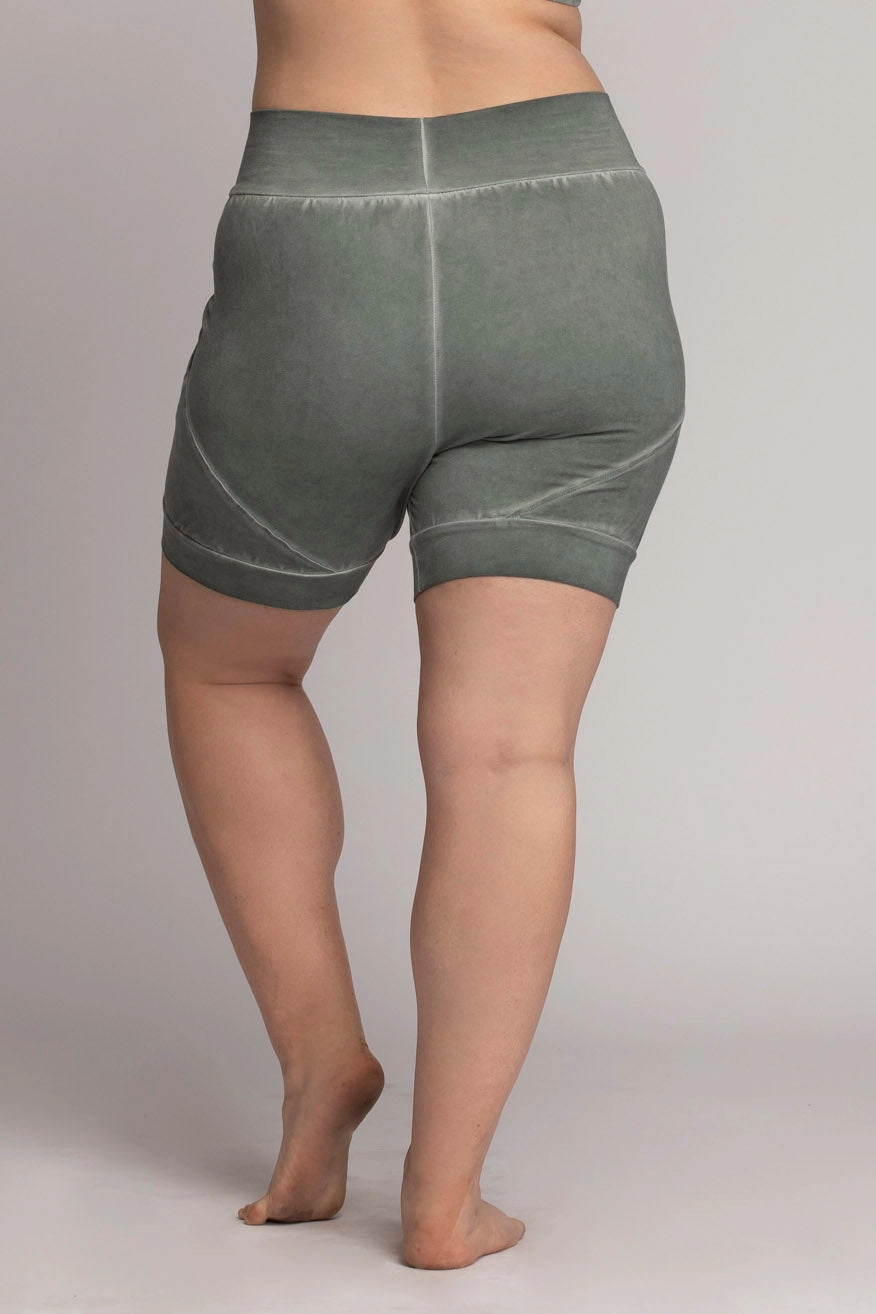 Stonewash Slouchy Yoga Shorts