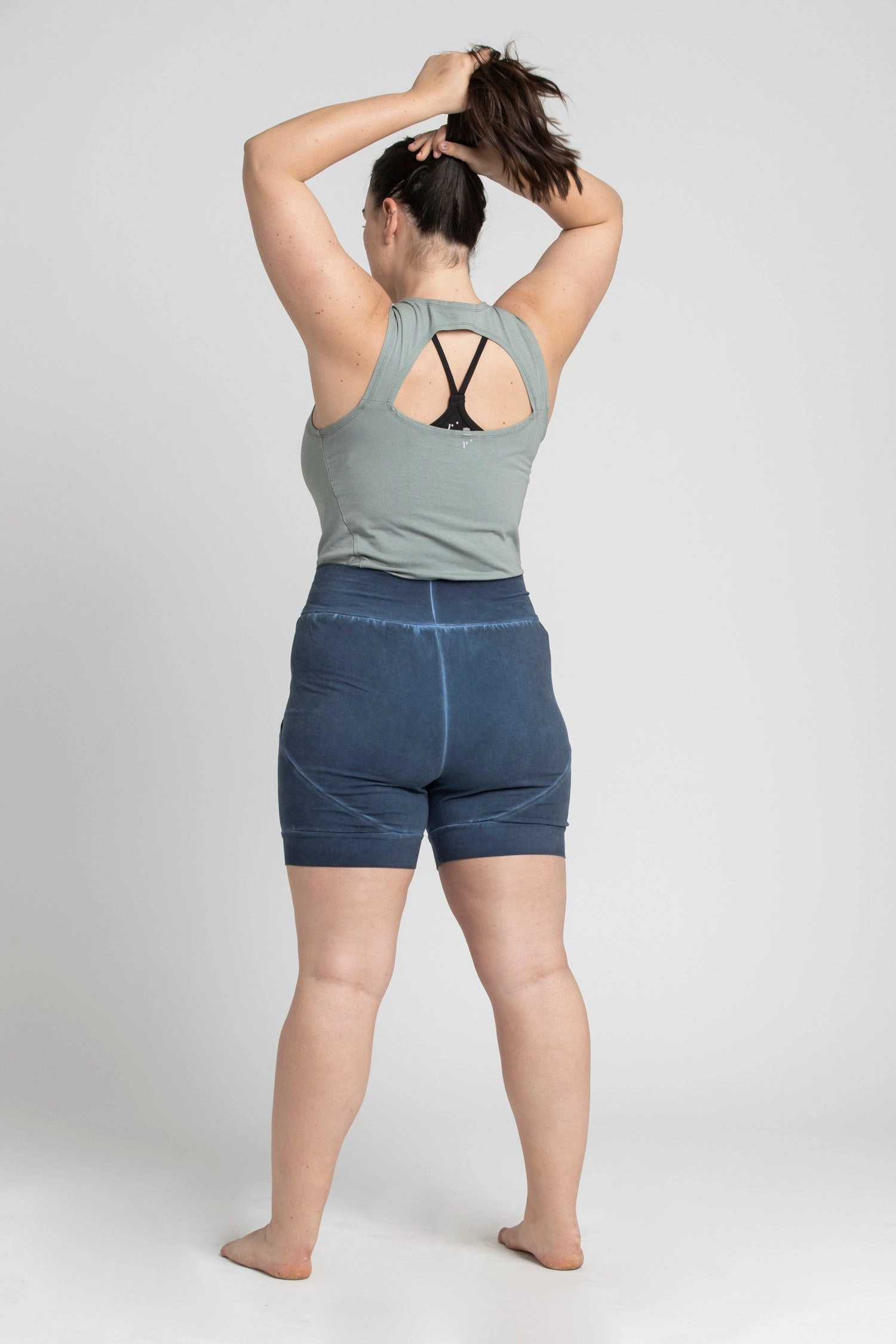Stonewash Slouchy Yoga Shorts