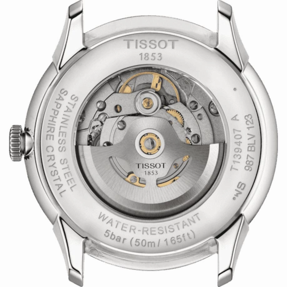 Tissot Chemin Des Tourelles Powermatic 80 42mm Ivory Dial Automatic Gents Watch T1394071626100
