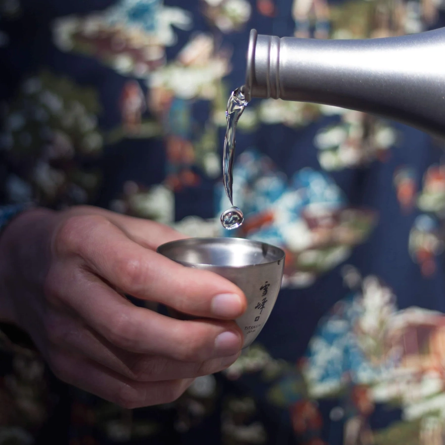 Titanium Sake Double Wall Cup