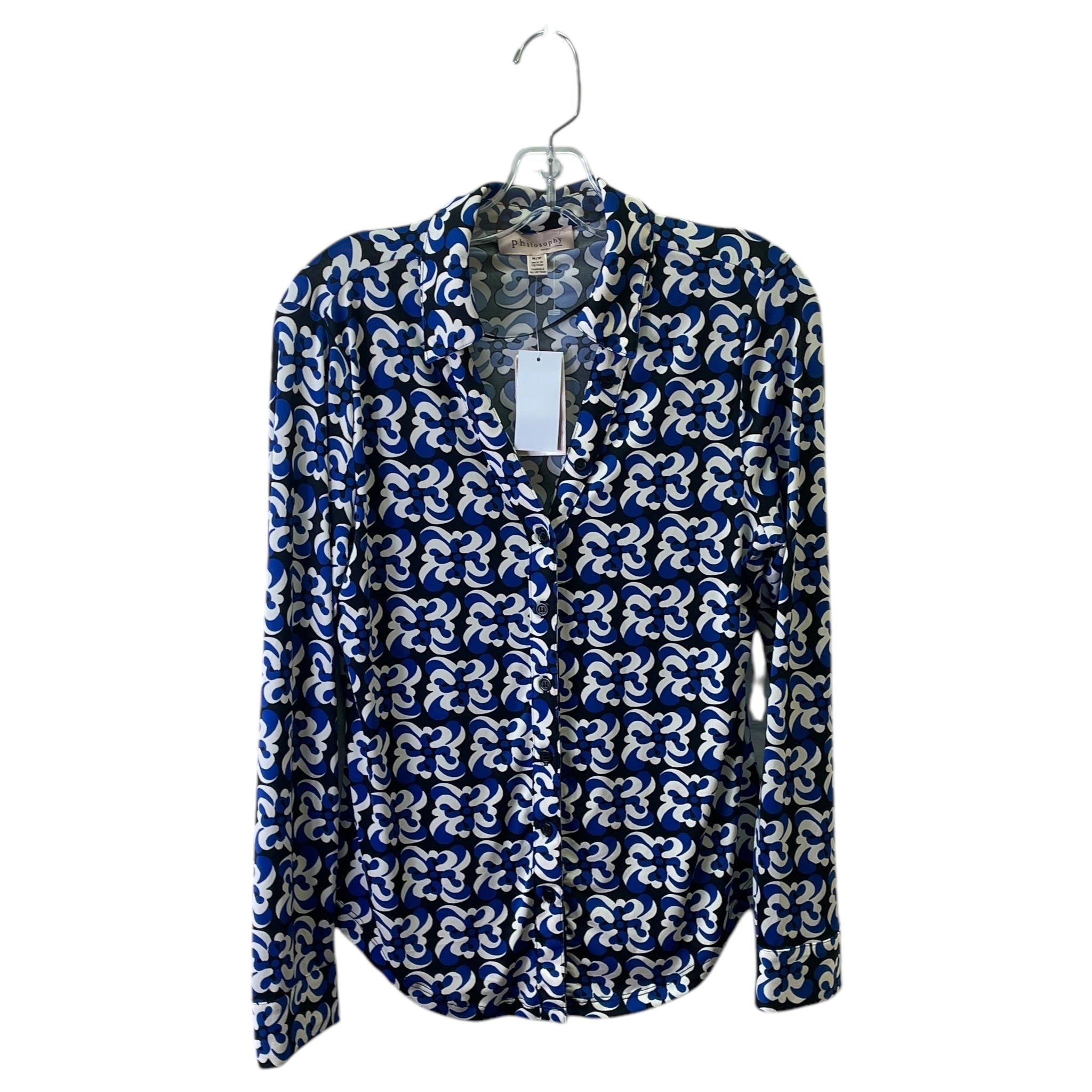 Top Ls By Philosophy In Black & Blue, Size:M