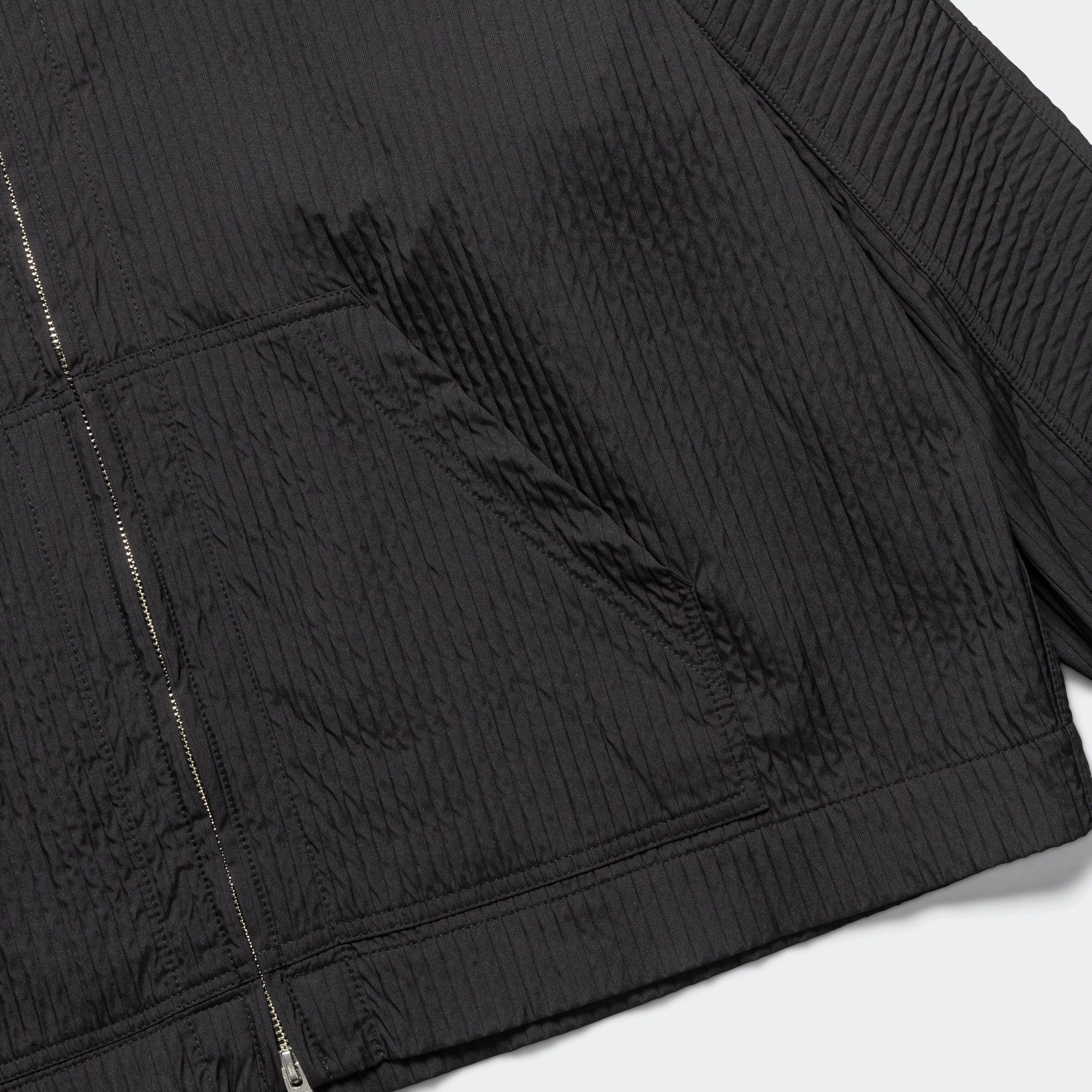 Track Jacket - Black Double Weave Stripe