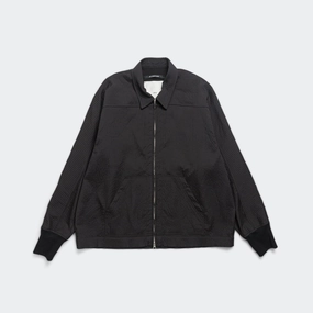 Track Jacket - Black Double Weave Stripe