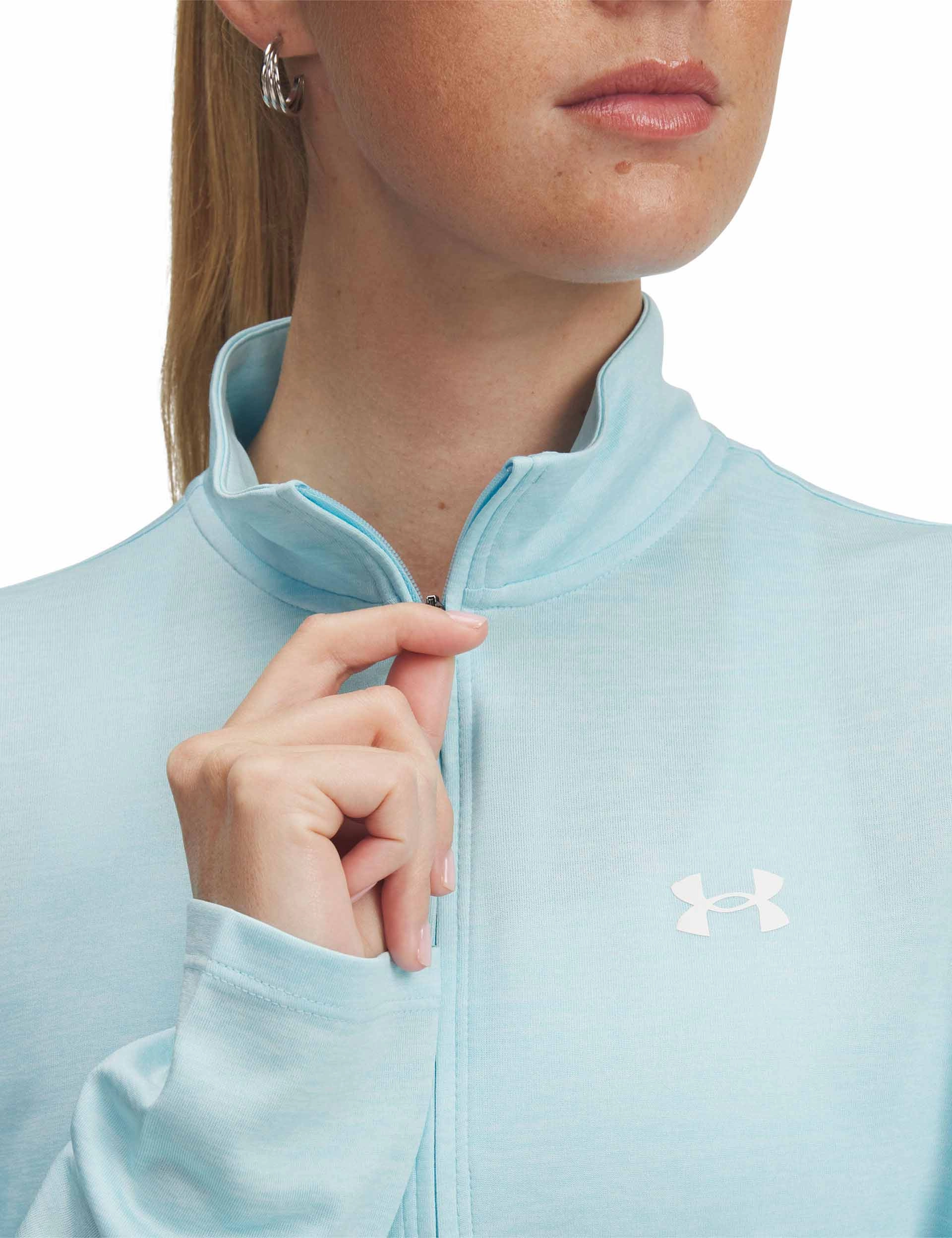 UA Tech Twist 1/2 Zip - Stream/White